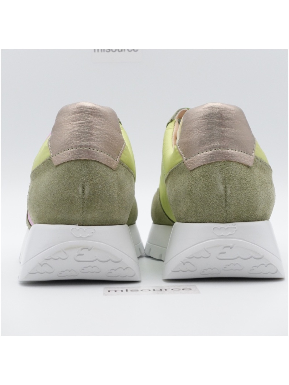 NEW Women's Wonders A-2422-T Platform Sneakers Odisei Green - Picture 7 of 9